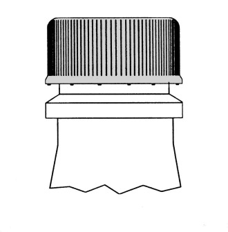 Cap with broken band, smiley band and cap without band