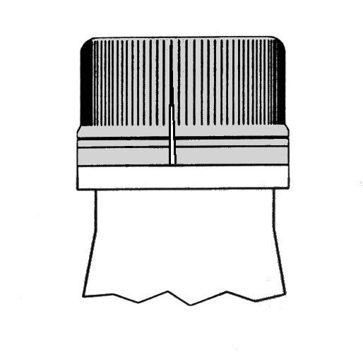 Cap with radial poker-chip crack pattern